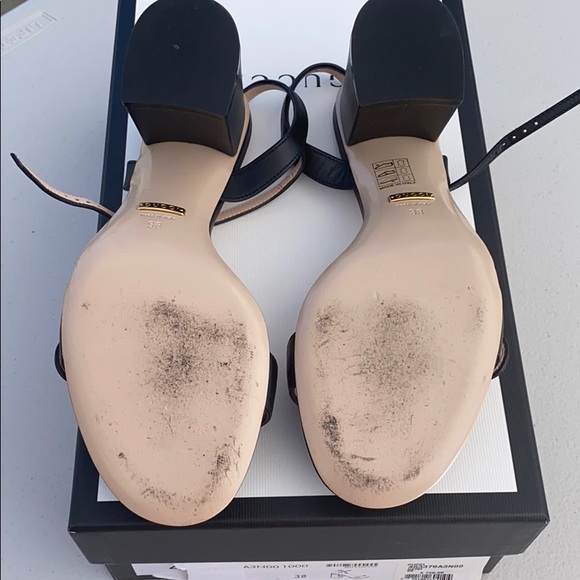 Gucci Marmont GG Ankle Strap Sandals - Block Heel - Picture 6 of 7